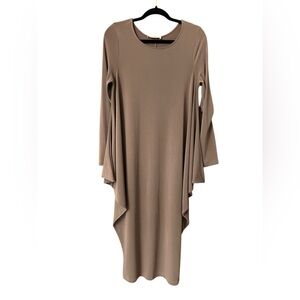 Vicolo taupe side panel midi dress